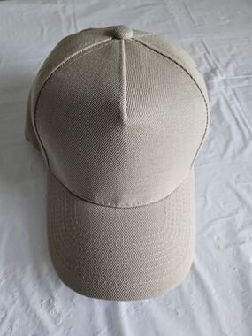 Blank Beige Snapback Cap Adjustable Plain Baseball Hat Unisex One Size